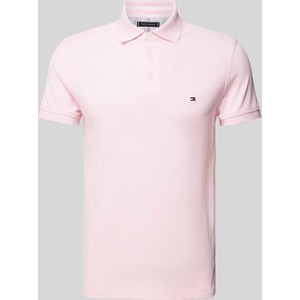 Różowy t-shirt Tommy Hilfiger w stylu casual z bawełny z krótkim rękawem