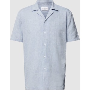 Niebieska koszula Peek&Cloppenburg z krótkim rękawem w stylu casual