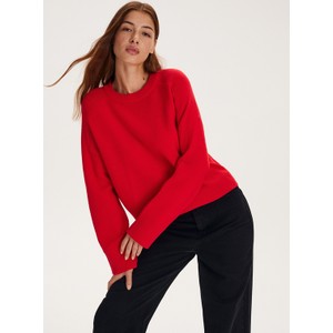 Czerwony sweter Reserved w stylu casual z dzianiny