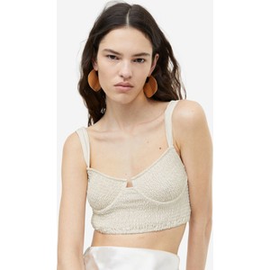 Bluzka H & M w stylu casual z tkaniny na ramiączkach