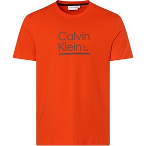 T-shirt Calvin Klein z nadrukiem w stylu klasycznym z bawełny