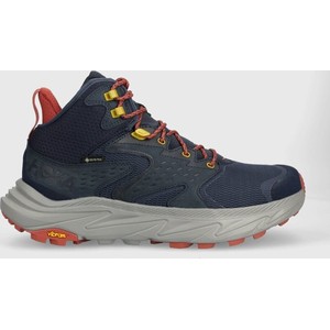 Granatowe buty trekkingowe answear.com z goretexu sznurowane