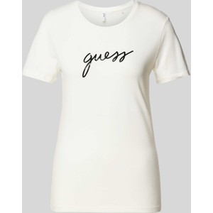 T-shirt Guess z okrągłym dekoltem z krótkim rękawem