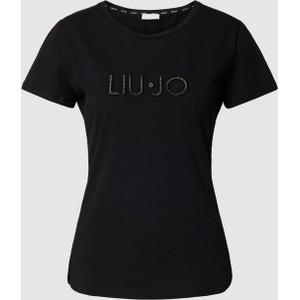Czarny t-shirt Liu-Jo z bawełny
