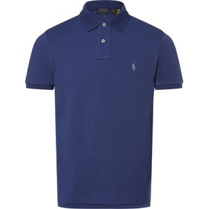 Niebieska koszulka polo POLO RALPH LAUREN w stylu casual z krótkim rękawem
