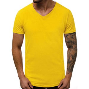 Żółty t-shirt BREEZY z krótkim rękawem