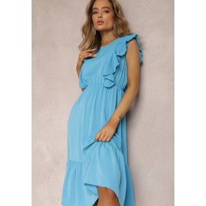 Niebieska sukienka Renee z tkaniny