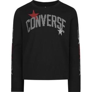 Czarna bluzka dziecięca Converse dla dziewczynek
