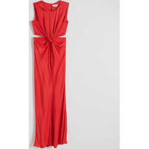 Czerwona sukienka Reserved bez rękawów z dekoltem w kształcie litery v