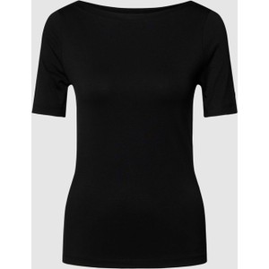 Czarna bluzka Vero Moda w stylu casual z okrągłym dekoltem z krótkim rękawem