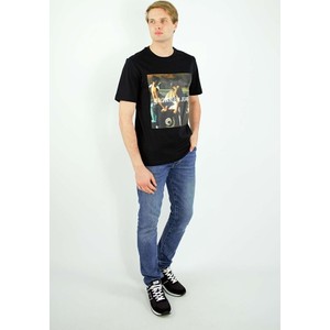 Czarny t-shirt Calvin Klein z nadrukiem w młodzieżowym stylu z bawełny