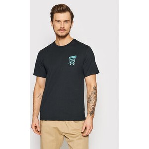 Czarny t-shirt Converse z krótkim rękawem w młodzieżowym stylu