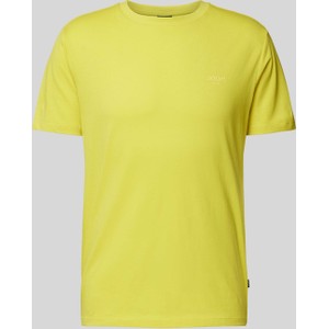 Żółty t-shirt Joop! z krótkim rękawem z bawełny