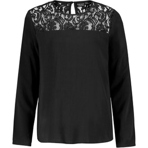 Czarna bluzka Limango Polska w stylu casual z długim rękawem