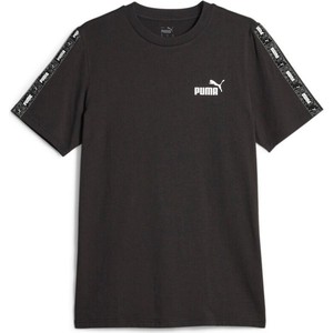 Czarny t-shirt Puma w sportowym stylu z krótkim rękawem