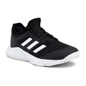 Czarne buty sportowe Adidas z zamszu z płaską podeszwą sznurowane