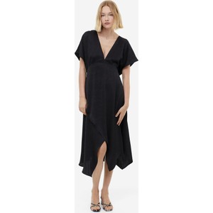 Czarna sukienka H & M midi asymetryczna