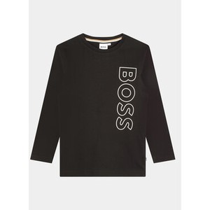 Czarna koszulka dziecięca Hugo Boss dla chłopców