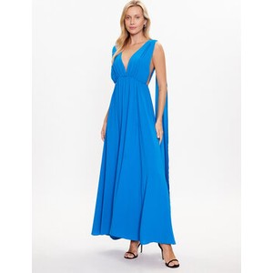 Niebieska sukienka Kontatto bez rękawów