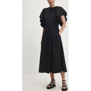 Czarna spódnica Answear Lab z bawełny midi