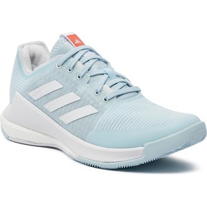 Niebieskie buty sportowe Adidas sznurowane w sportowym stylu z płaską podeszwą