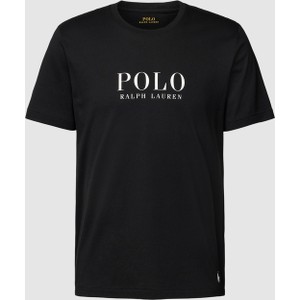 Czarny t-shirt POLO RALPH LAUREN z bawełny z krótkim rękawem z nadrukiem