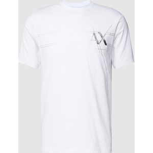 T-shirt Armani Exchange w młodzieżowym stylu z nadrukiem