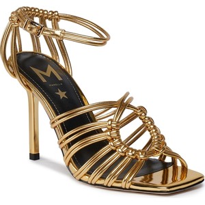 Złote sandały Marella na szpilce