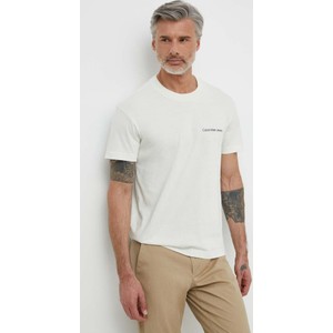 T-shirt Calvin Klein z nadrukiem w stylu casual z bawełny