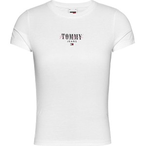 T-shirt Tommy Jeans w młodzieżowym stylu z okrągłym dekoltem z bawełny
