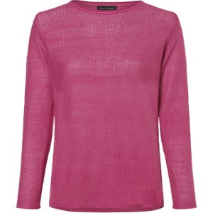 Różowy sweter Franco Callegari w stylu casual z lnu