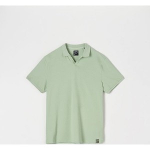 Zielona koszulka polo Sinsay w stylu casual z bawełny