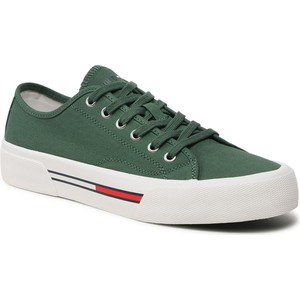 Tenisówki Tommy Jeans Canvas Sneaker EM0EM01299 Urban Green MBG