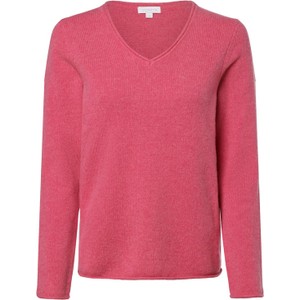Różowy sweter brookshire z wełny