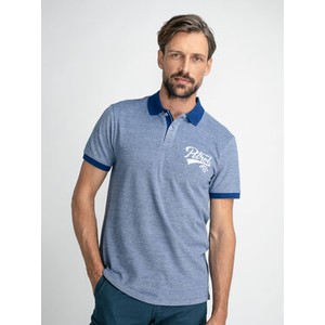 Niebieska koszulka polo Petrol Industries z nadrukiem w stylu casual