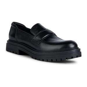 Czarne buty Geox z płaską podeszwą