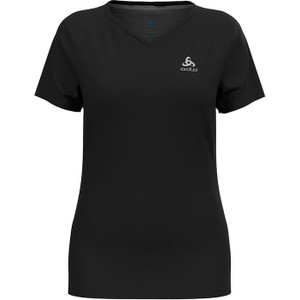 Czarny t-shirt ODLO z krótkim rękawem w sportowym stylu