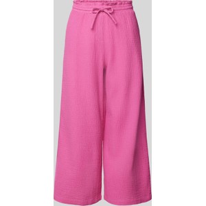 Różowe spodnie Christian Berg Woman w stylu retro z bawełny