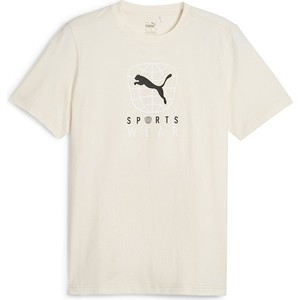 T-shirt Puma w sportowym stylu z okrągłym dekoltem z krótkim rękawem