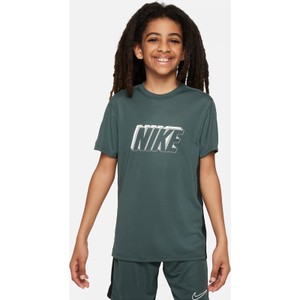 Zielona koszulka dziecięca Nike dla chłopców z dzianiny