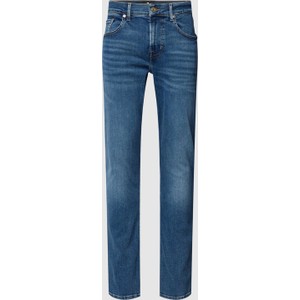Granatowe jeansy 7 for all mankind w street stylu