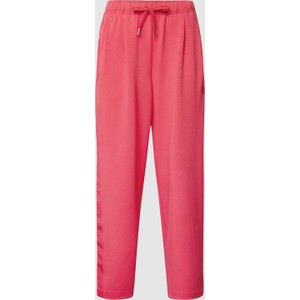 Różowe spodnie Tommy Hilfiger w sportowym stylu z dresówki