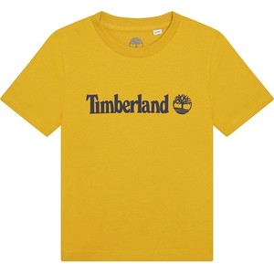 Żółta koszulka dziecięca Timberland z bawełny dla chłopców
