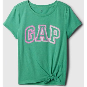 Zielona bluzka dziecięca Gap z bawełny