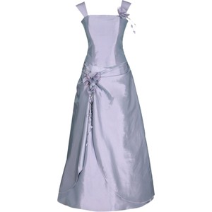 Niebieska sukienka Fokus rozkloszowana maxi