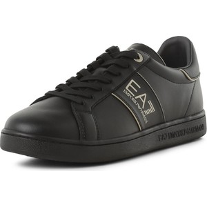 Czarne buty sportowe Emporio Armani w sportowym stylu ze skóry