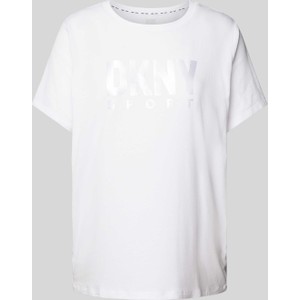 T-shirt DKNY z okrągłym dekoltem w młodzieżowym stylu z nadrukiem