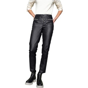 Czarne spodnie Heine w stylu casual z bawełny
