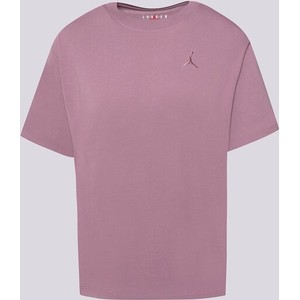 Różowa bluzka Jordan z krótkim rękawem w stylu casual