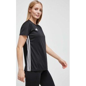 Czarna bluzka Adidas Performance w sportowym stylu